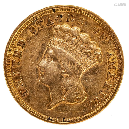 1854 $3 Gold Princess XF