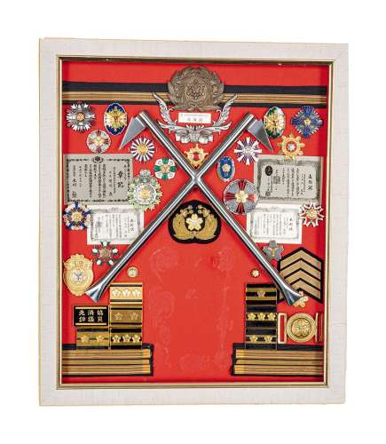 日本消防队荣誉等身勋章一组