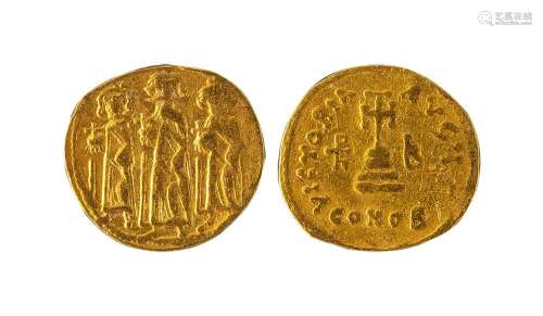 公园613年 拜占庭2索利多金币一枚