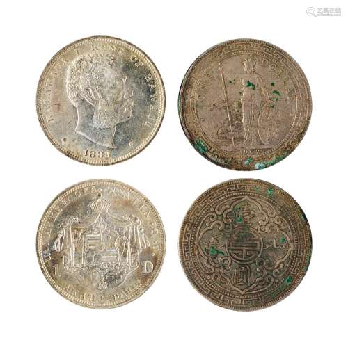 贸易站洋及1883年夏威夷外币一枚