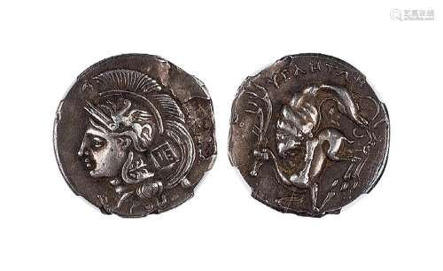 古希腊利亚城邦阿西娜纪念银币NGC XF