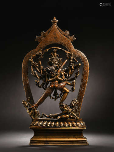 11-12世纪 双色铜胜乐金刚像