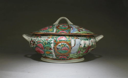 A Three Piece Porcelain Soup Bowl Set
