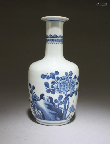 Antique Blue & White Porcelain Vase