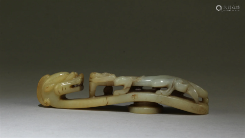 Chinese Carved Jade Belt Hook