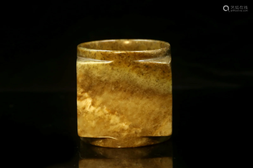 A Carved Jade 'Cong'