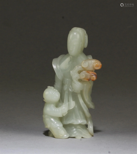 Chinese Hetian Jade Statue