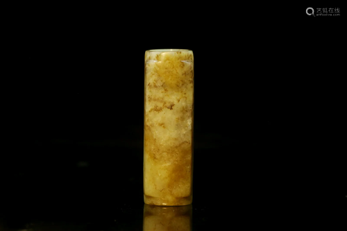 A Carved Jade 'Cong'