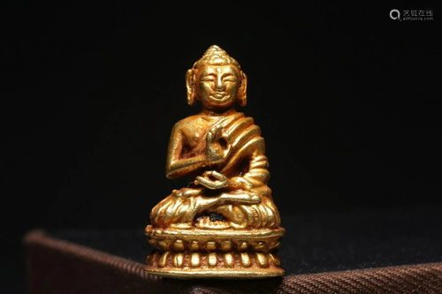 A Gold Buddha Statue