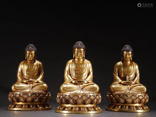 Three Treasure Buddha Statues