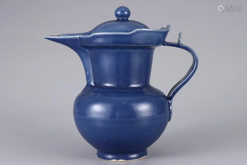 A Blue Color Porcelain Ewer