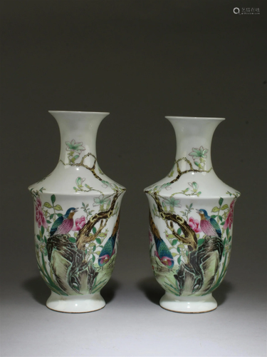 A Pair of Porcelain Vases