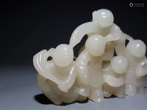 A Carved Hetian Jade Ornament