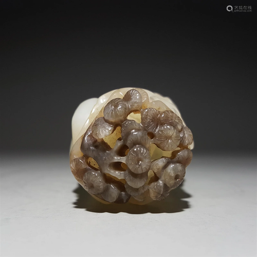 A Carved Hetian Jade Ornament