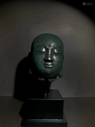 A Bronze Buddha Head