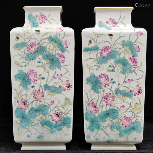 A Pair of Porcelain Vases