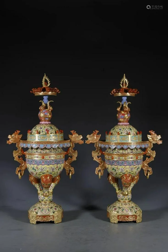 A Pair of Porcelain Vases