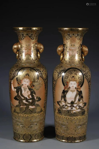 A Pair of Porcelain Vases