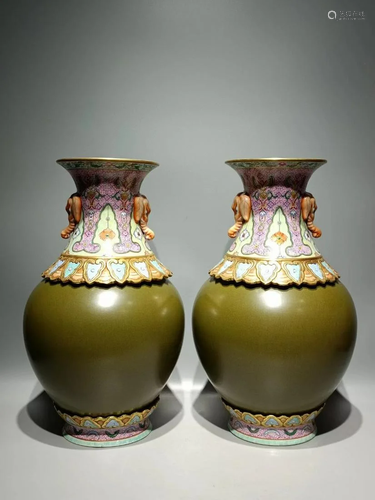 A Pair of Porcelain Vases