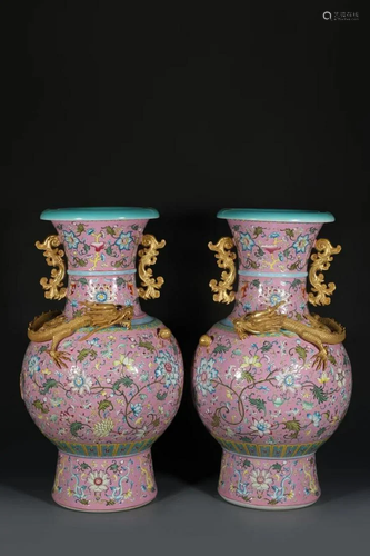 A Pair of Porcelain Vases