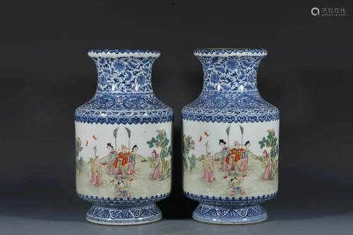 A Pair of Porcelain Vases