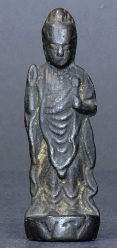 DEITY, 18/19th Century Japan, Bronze, 2-1/8 Inches Tall