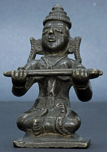 HINDU FIGURE, 19th - 20th Century India, Bronze, 2-5/8