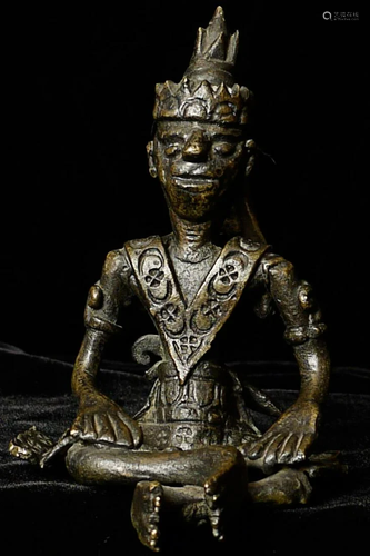 Antique meditating Garuda, probably from Indonesia.