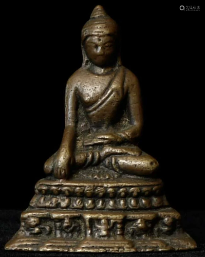 Antique Bronze buddha. Probably from India-possibly