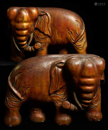 Great pair of Chinese elephants. Possibly altar