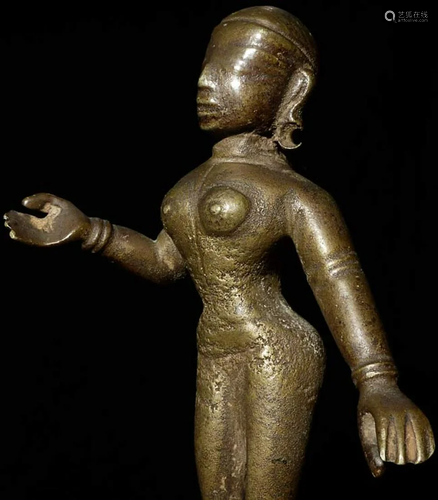 Deep equanimity to this 17thC Indian Bronze Figure.