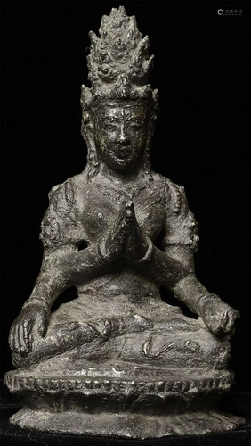 17thC Indonesian Bronze Figure.