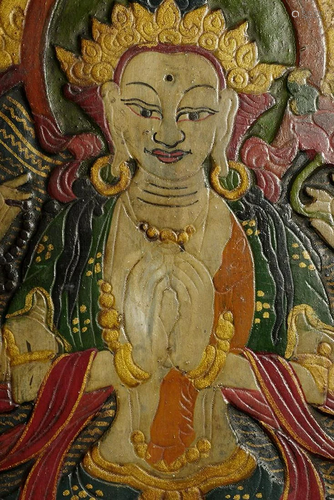 Very uncommon old/antique Tibetan stone Thangka.