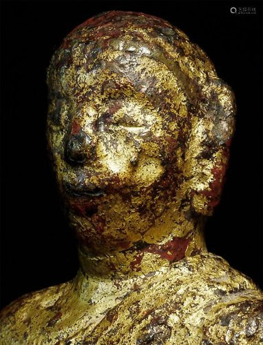 Extremely early solid-cast Buddhist Monk-probably