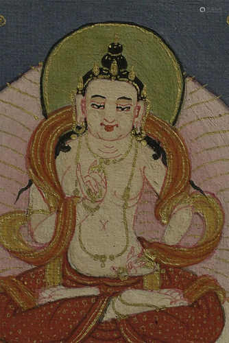 Small Antique Mongolian Thangka.