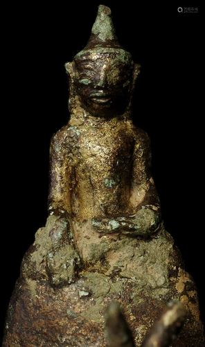 18/19thC Burmese Shan bronze of the Buddha giving his