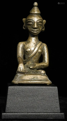 Very early solid-cast Burmese Mon Buddha.