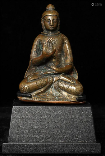 Unusual Himalayan Buddha. Early style with good Age-