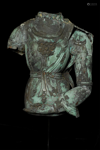 Beautiful 18thC/earlier Mongolian copper Buddha torso