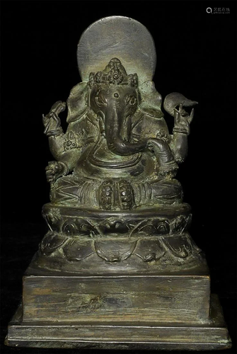 Antique Indonesian Bronze Ganesh