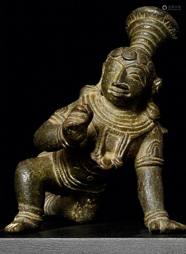 15th - 16th Century India, Bronze, 3-1/2 Inches Tall,