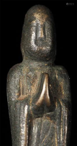 Very sweet small Bronze Buddhist Monk.