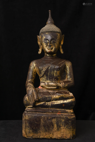 17/18thC Northern Burmese Buddha- Teak, Special