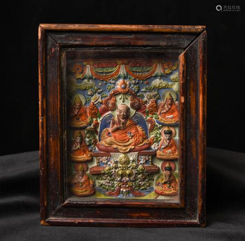 Mongolian Gau Box with Buddhist Figure- Special!