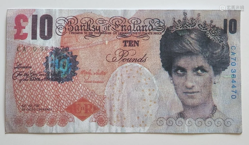 BANKSY DI-FACED TENNER 10GBP NOTE