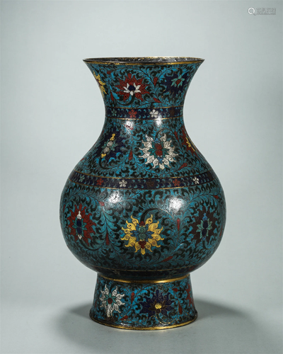 CHINESE CLOISONNE FLOWER VASE