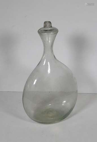 CARAFE de berger en verre.<br />
Hauteur : 31 cm.<br />
(déf...