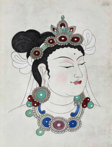 常沙娜（1931—） 西夏310供養菩薩石版