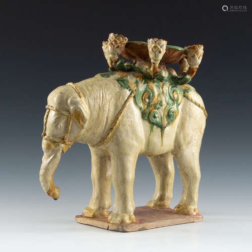 A Chinese sancai elephant  Tang dynasty 唐代 三彩象（附原配老...