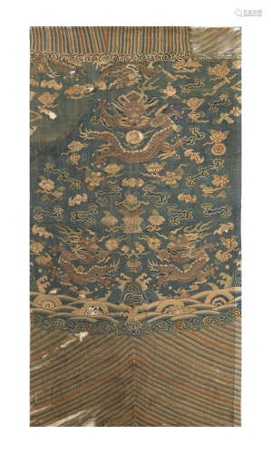A piece of a Chinese kesi dragon robe  19th century十九世紀 ...